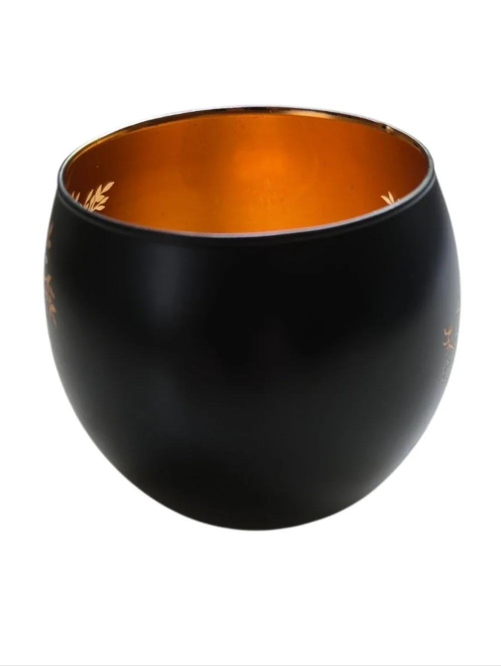 Black & Copper Buddha Votive Candle Holder